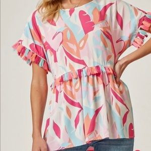 Cute boutique shirt. Brand new, never worn. Size large
